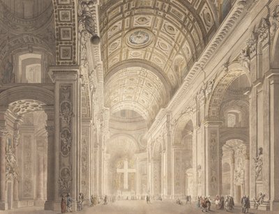 Intérieur de Saint-Pierre illuminé - Francesco Panini